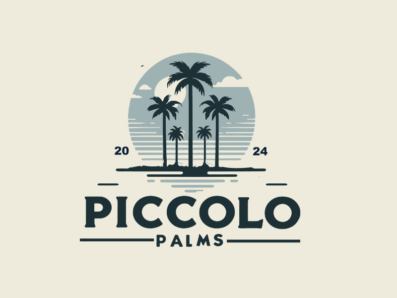 Piccolo Palms logo design by mjmdesigns