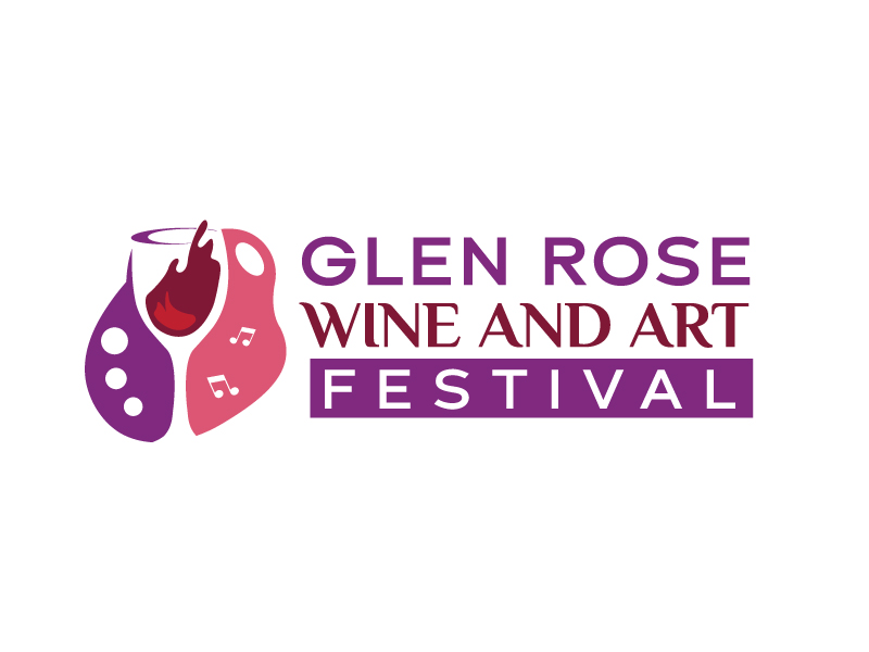 Glen Rose Wine and Art Festival logo design by Euto