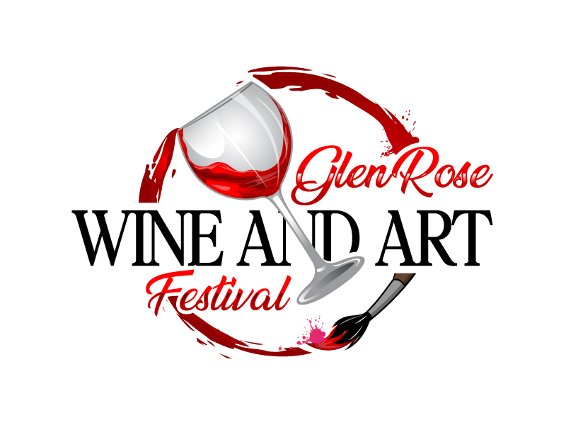Glen Rose Wine and Art Festival logo design by Suparna