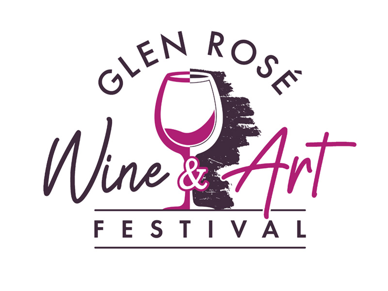 Glen Rose Wine and Art Festival logo design by TOTODALUS