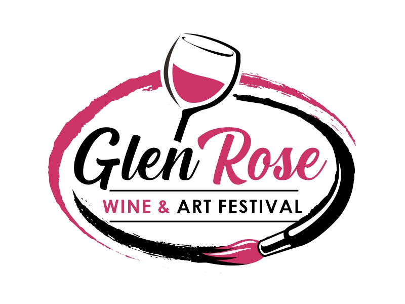 Glen Rose Wine and Art Festival logo design by haze