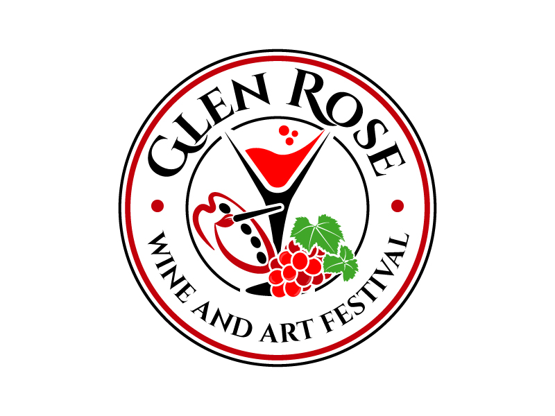 Glen Rose Wine and Art Festival logo design by Kirito