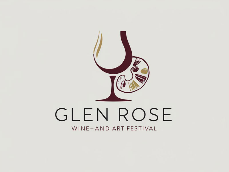 Glen Rose Wine and Art Festival logo design by jandu