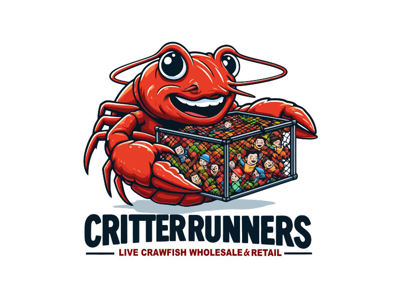 Critterrunners - Live Crawfish wholesale and retail logo design by mjmdesigns