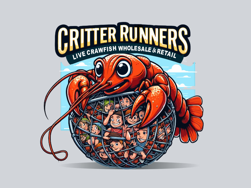 Critterrunners - Live Crawfish wholesale and retail logo design by mjmdesigns