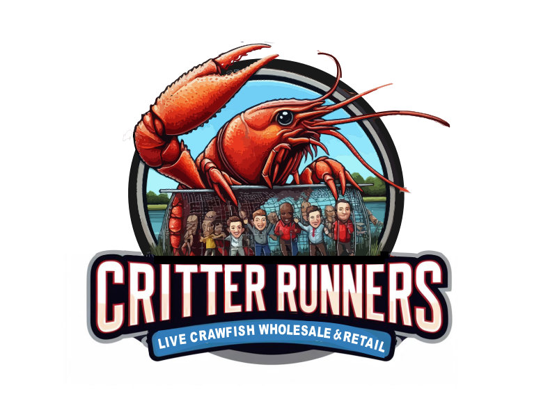 Critterrunners - Live Crawfish wholesale and retail logo design by mjmdesigns