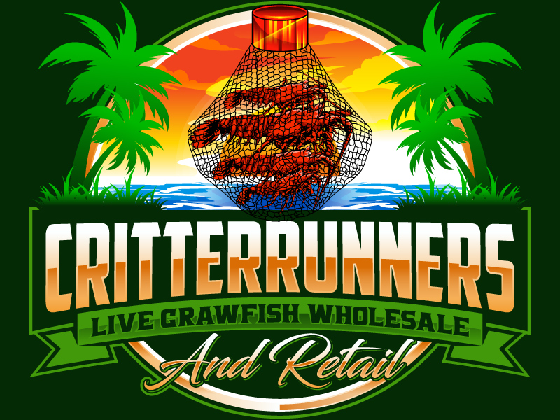 Critterrunners - Live Crawfish wholesale and retail logo design by Gilate