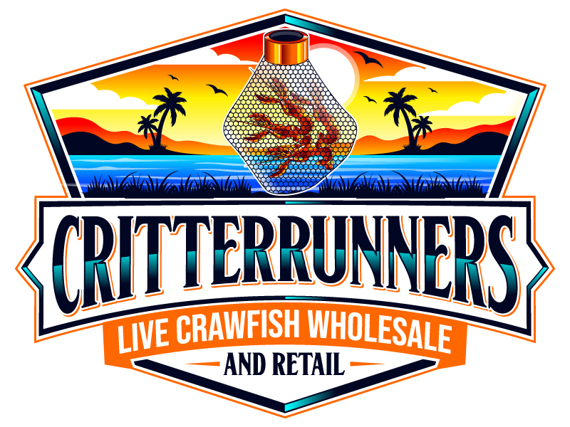 Critterrunners - Live Crawfish wholesale and retail logo design by Gilate