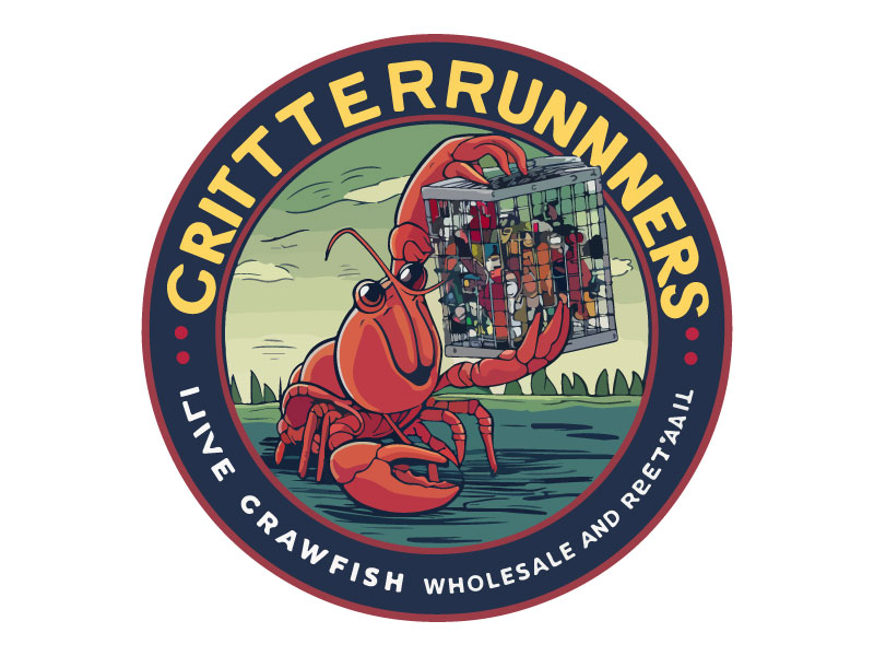 Critterrunners - Live Crawfish wholesale and retail logo design by Rahul Biswas