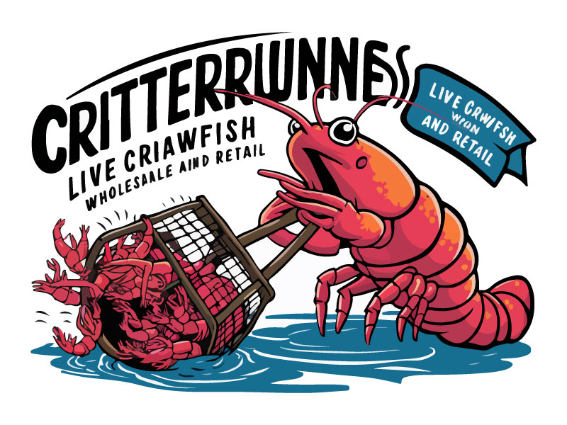 Critterrunners - Live Crawfish wholesale and retail logo design by Rahul Biswas