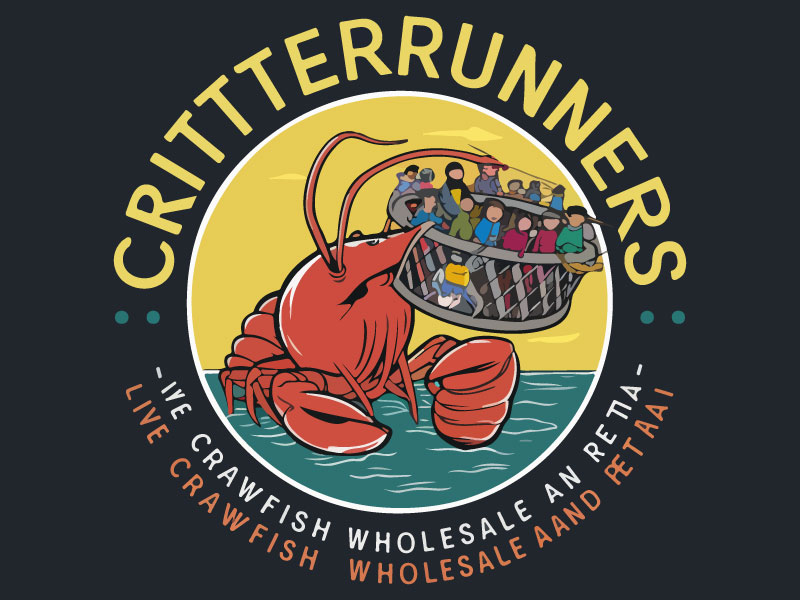 Critterrunners - Live Crawfish wholesale and retail logo design by Rahul Biswas