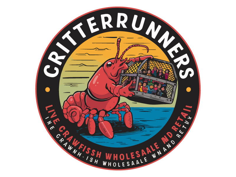 Critterrunners - Live Crawfish wholesale and retail logo design by Rahul Biswas