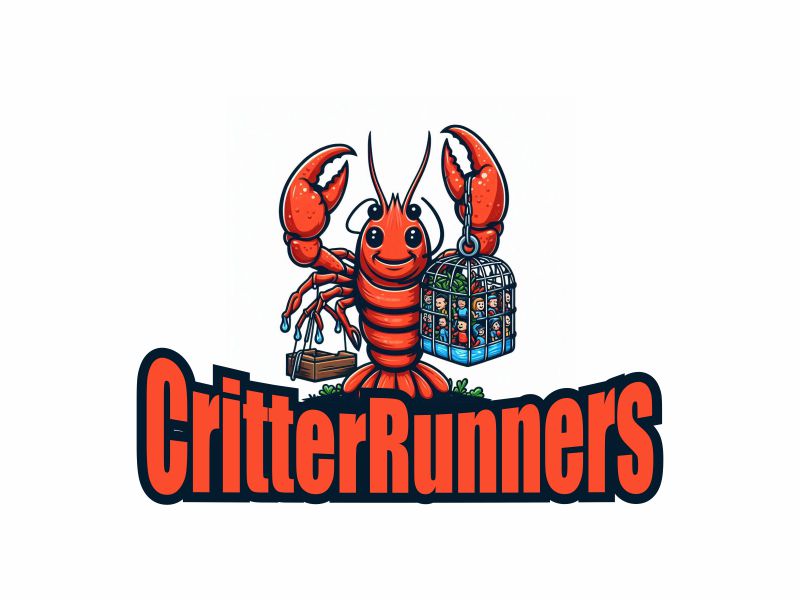 Critterrunners - Live Crawfish wholesale and retail logo design by giphone