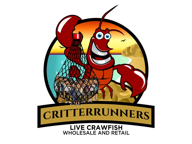 Critterrunners - Live Crawfish wholesale and retail logo design by Dhieko