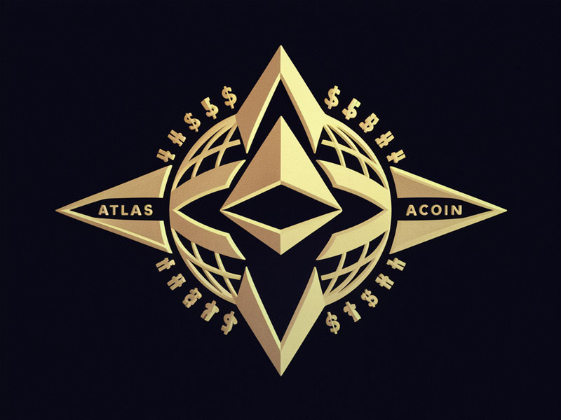 Atlas ACoin logo design by jandu