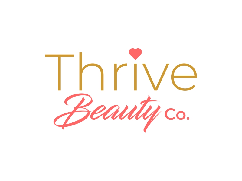 Thrive Beauty Co. logo design by ekitessar