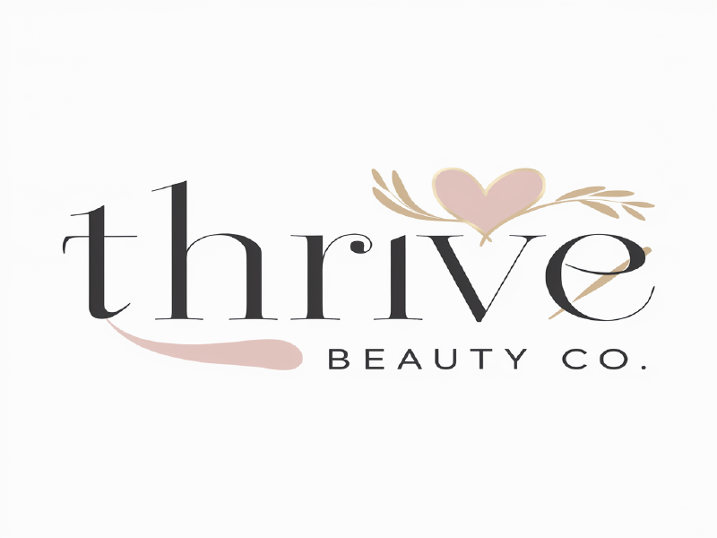 Thrive Beauty Co. logo design by salim