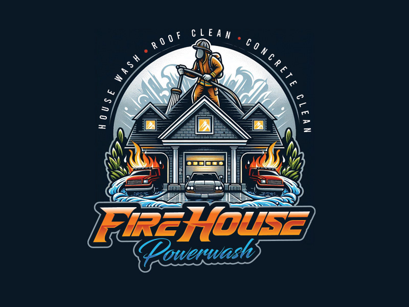 Firehouse Powerwash logo design by grea8design