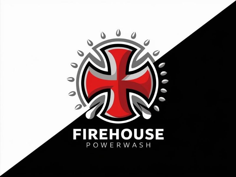 Firehouse Powerwash logo design by iffikhan