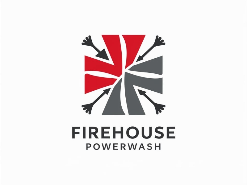 Firehouse Powerwash logo design by iffikhan