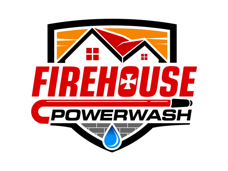 Firehouse Powerwash logo design by mutafailan