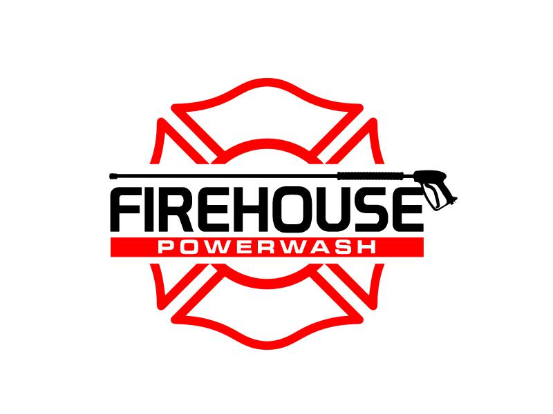 Firehouse Powerwash logo design by Gwerth