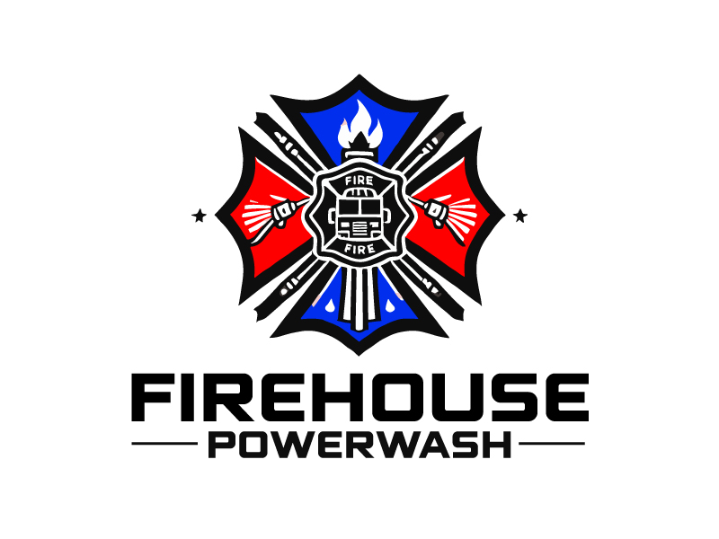 Firehouse Powerwash logo design by Ebad uddin