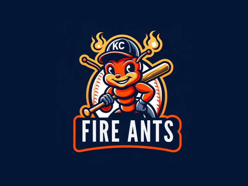 KCMO Fireants hat logo design logo design by iffikhan