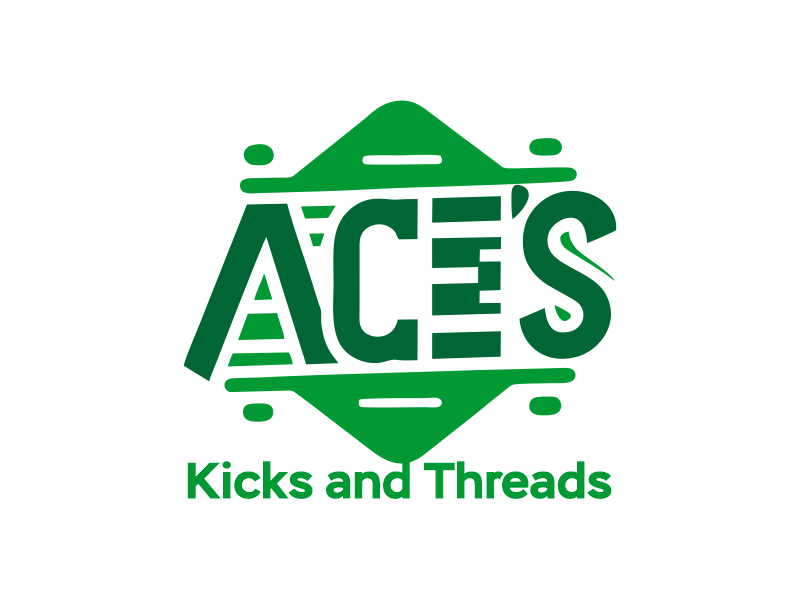 Ace’s Kicks and Threads logo design by Gwerth