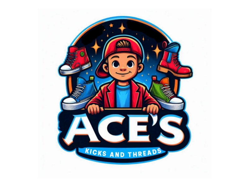 Ace’s Kicks and Threads logo design by Charii