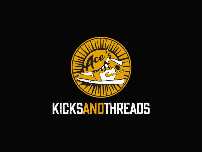 Ace’s Kicks and Threads logo design by Sami Ur Rab