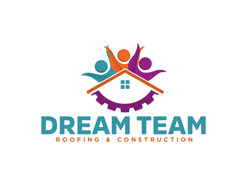 Dream Team Roofing & Construction logo design by qqdesigns