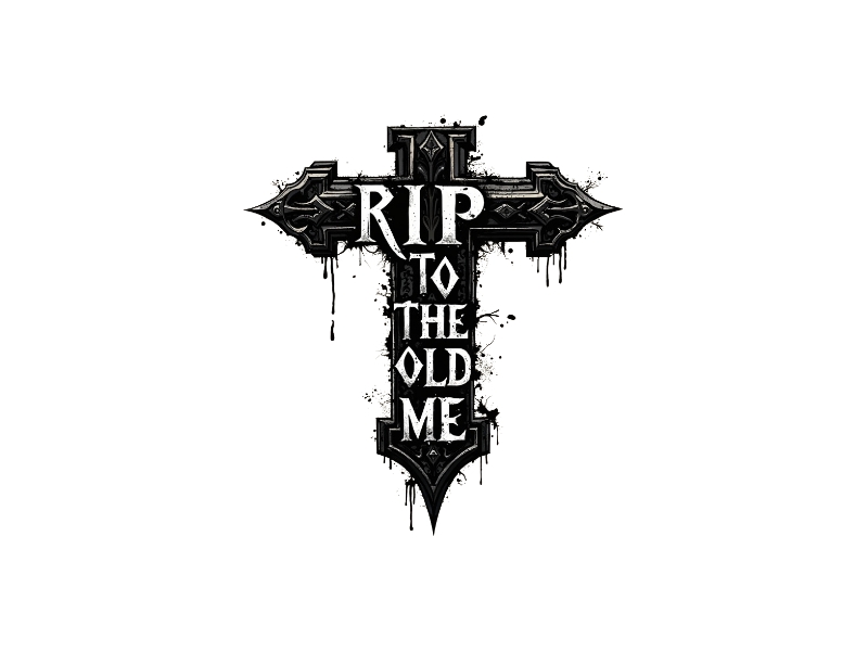 RIP TO THE OLD ME logo design by iffikhan