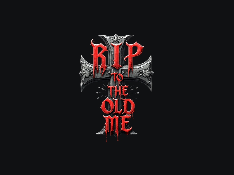 RIP TO THE OLD ME logo design by iffikhan