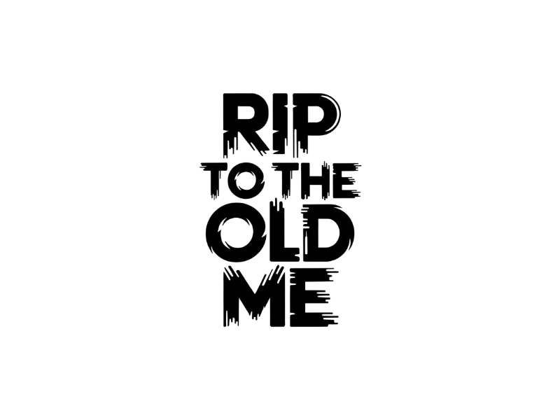 RIP TO THE OLD ME logo design by iffikhan