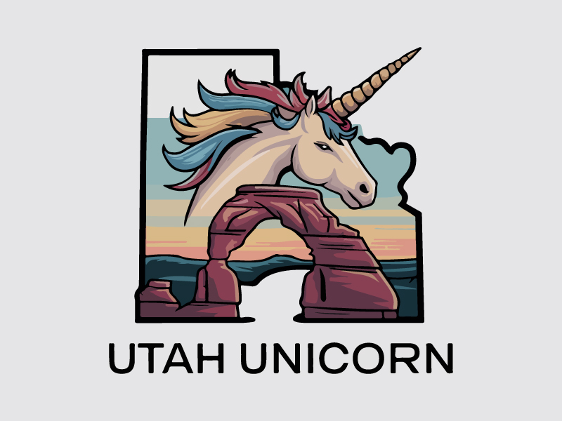 Utah Unicorn logo design by Crushboysourav