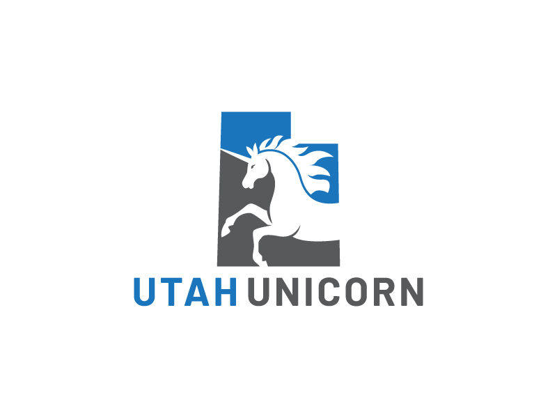 Utah Unicorn logo design by paulwaterfall