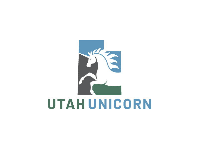 Utah Unicorn logo design by paulwaterfall