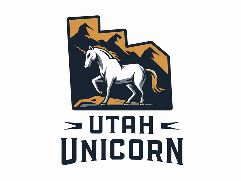 Utah Unicorn logo design by navneet