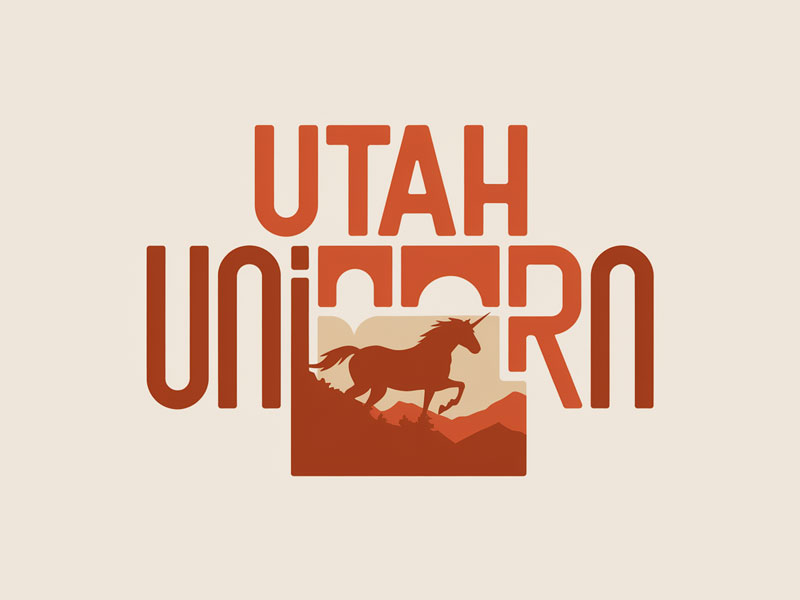 Utah Unicorn logo design by navneet