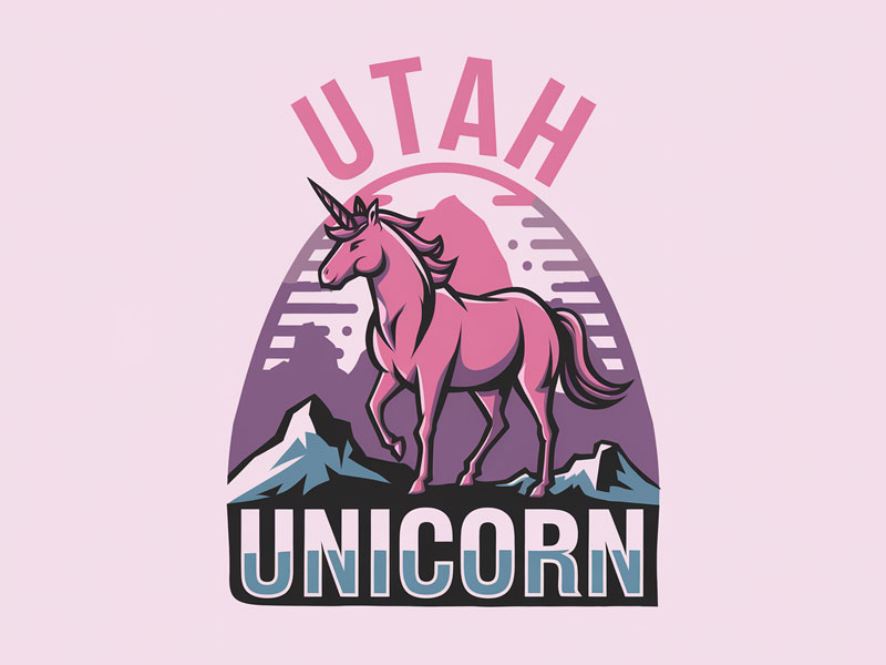 Utah Unicorn logo design by navneet