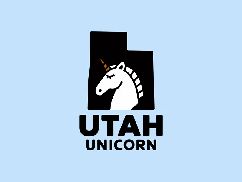 Utah Unicorn logo design by navneet