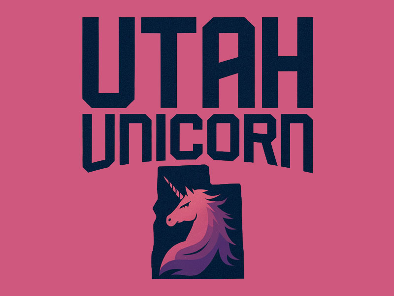 Utah Unicorn logo design by navneet