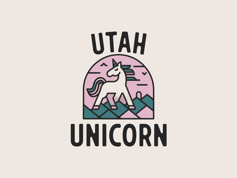 Utah Unicorn logo design by navneet