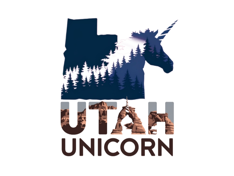 Utah Unicorn logo design by Charii