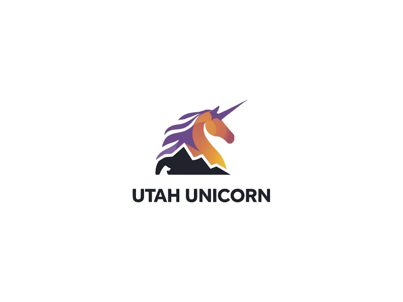 Utah Unicorn logo design by iffikhan