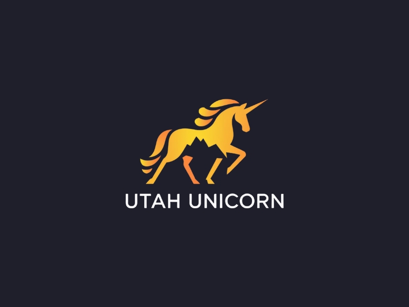 Utah Unicorn logo design by iffikhan