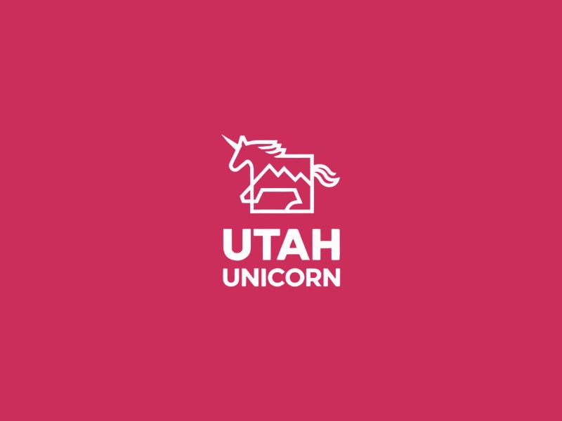 Utah Unicorn logo design by iffikhan