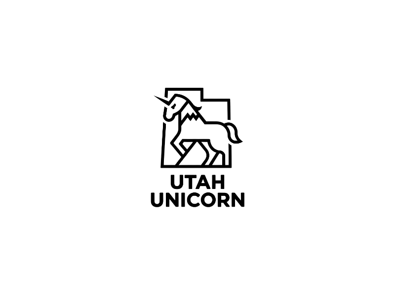 Utah Unicorn logo design by iffikhan