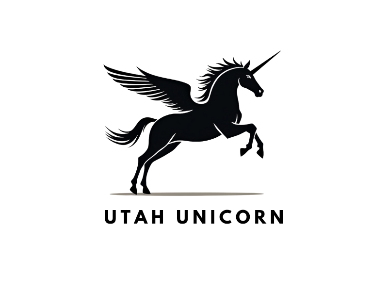 Utah Unicorn logo design by iffikhan